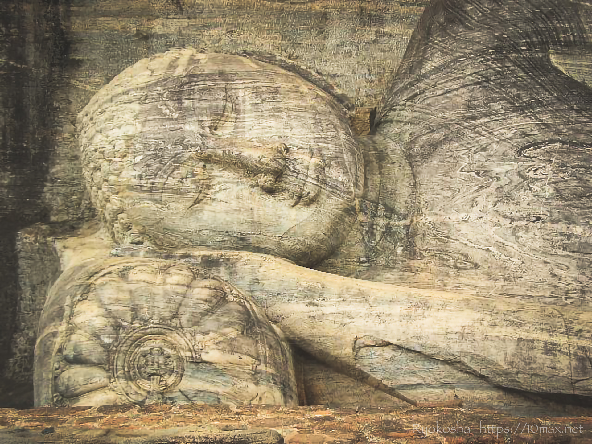 スリランカ　ポロンナルワ　遺跡　世界遺産　ガル･ヴィハーラ　涅槃像