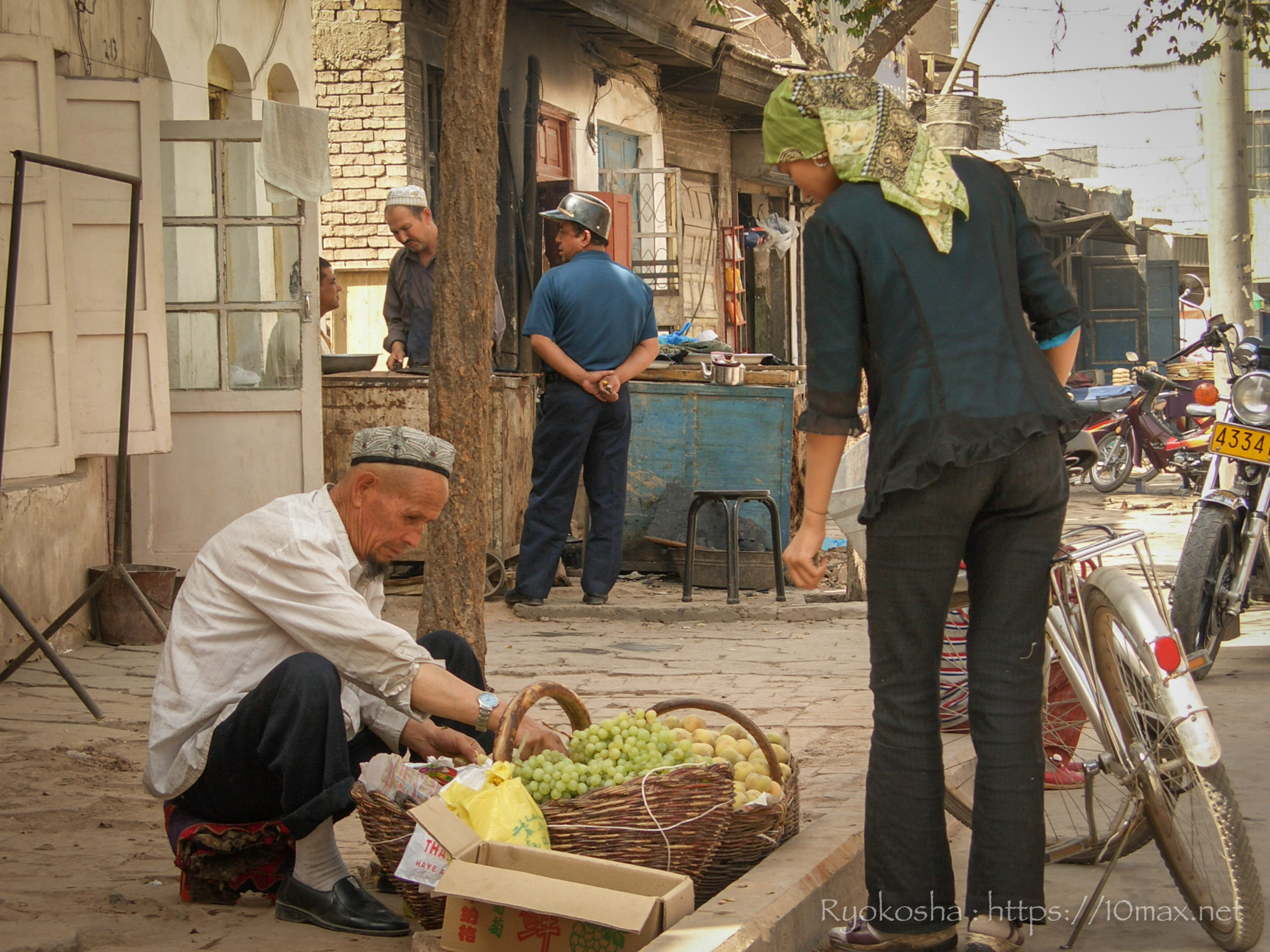 新疆ウイグル自治区　カシュガル　ウイグル族　マーケット　市場