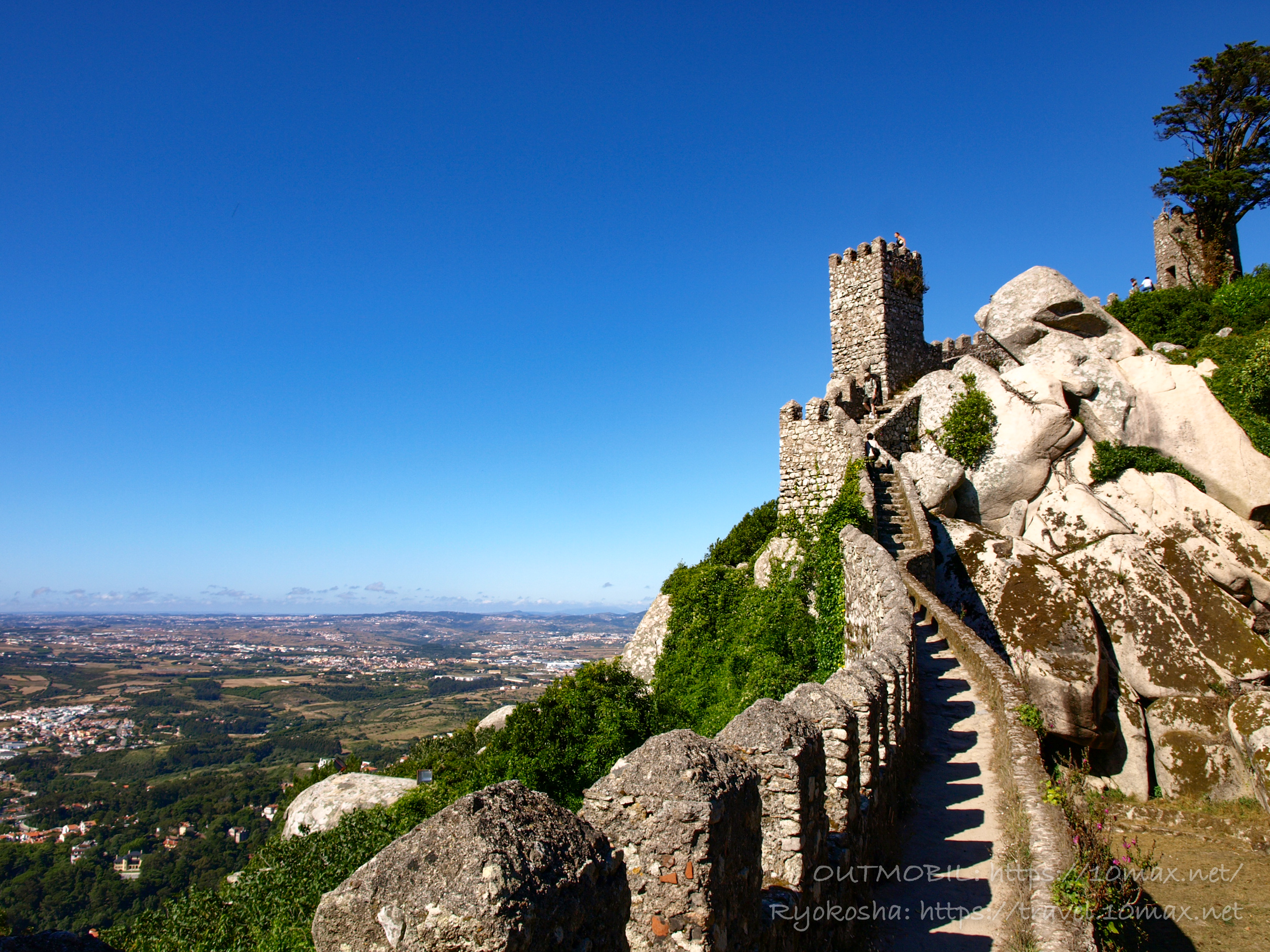 ムーアの城跡　絶景　展望　シントラ　ポルトガル