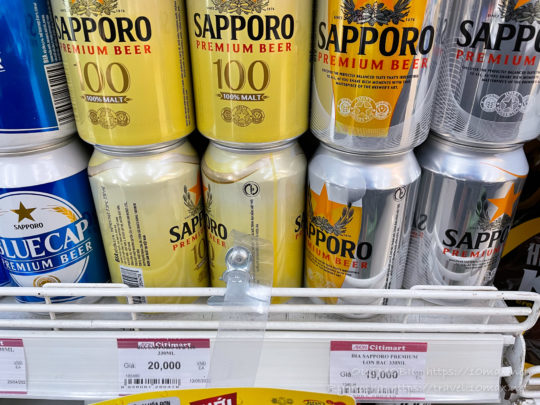サッポロ　ベトナムビール　価格　ローカル
