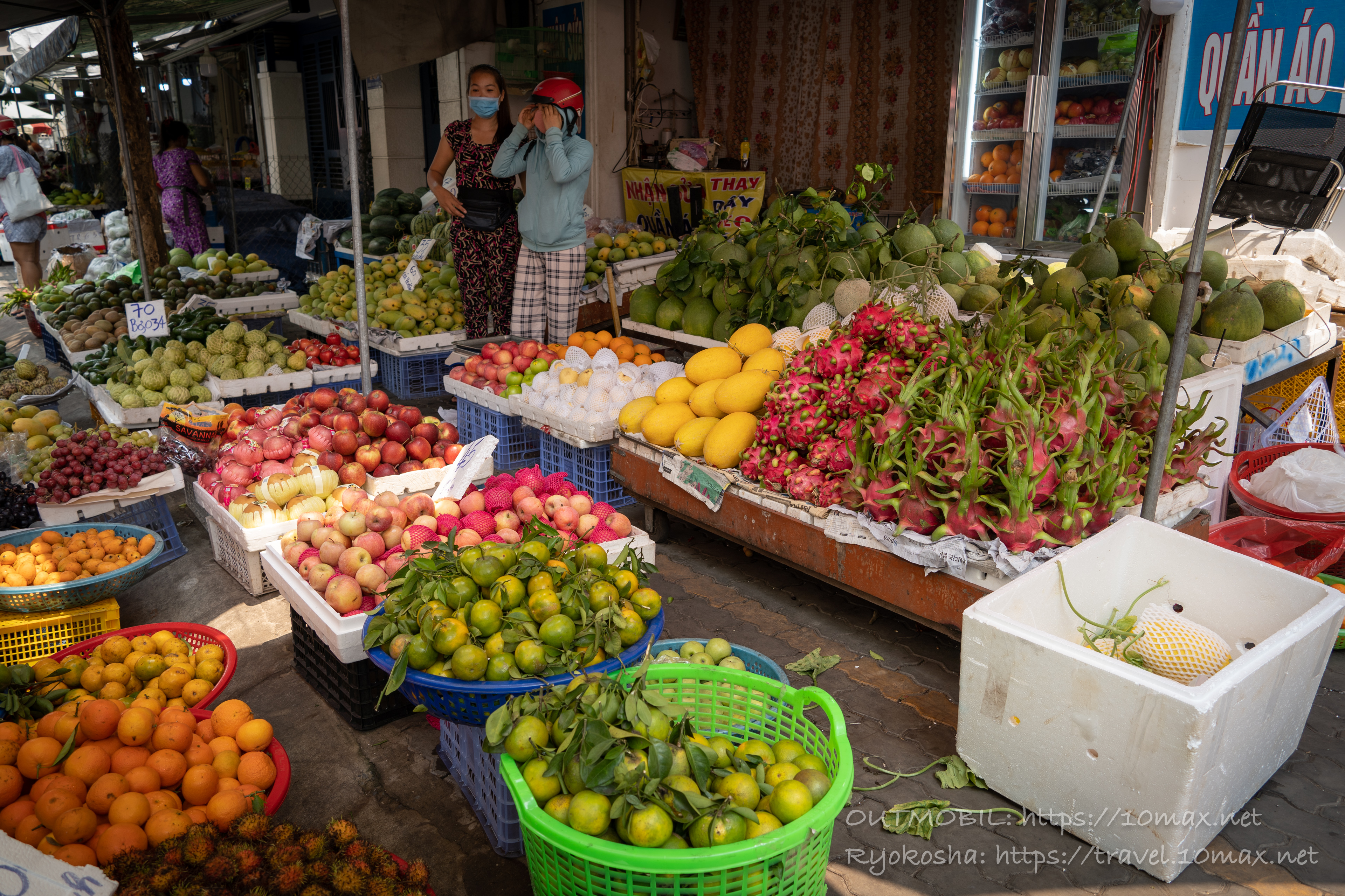 果物, Chợ Tân Mỹ（タンミー市場）外の食材売り場, ホーチミン
