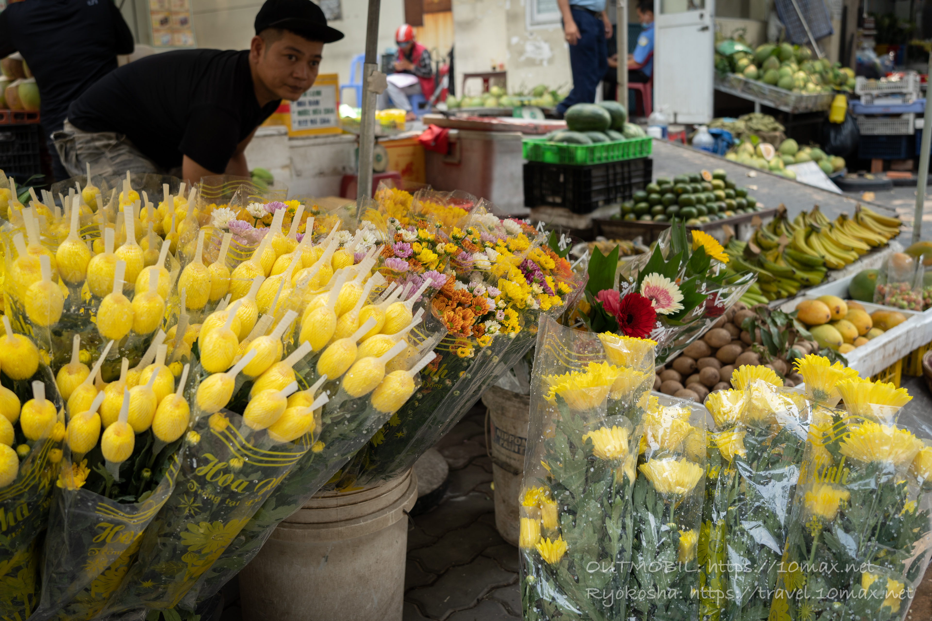 Chợ Tân Mỹ（タンミー市場）外の花屋, ホーチミン