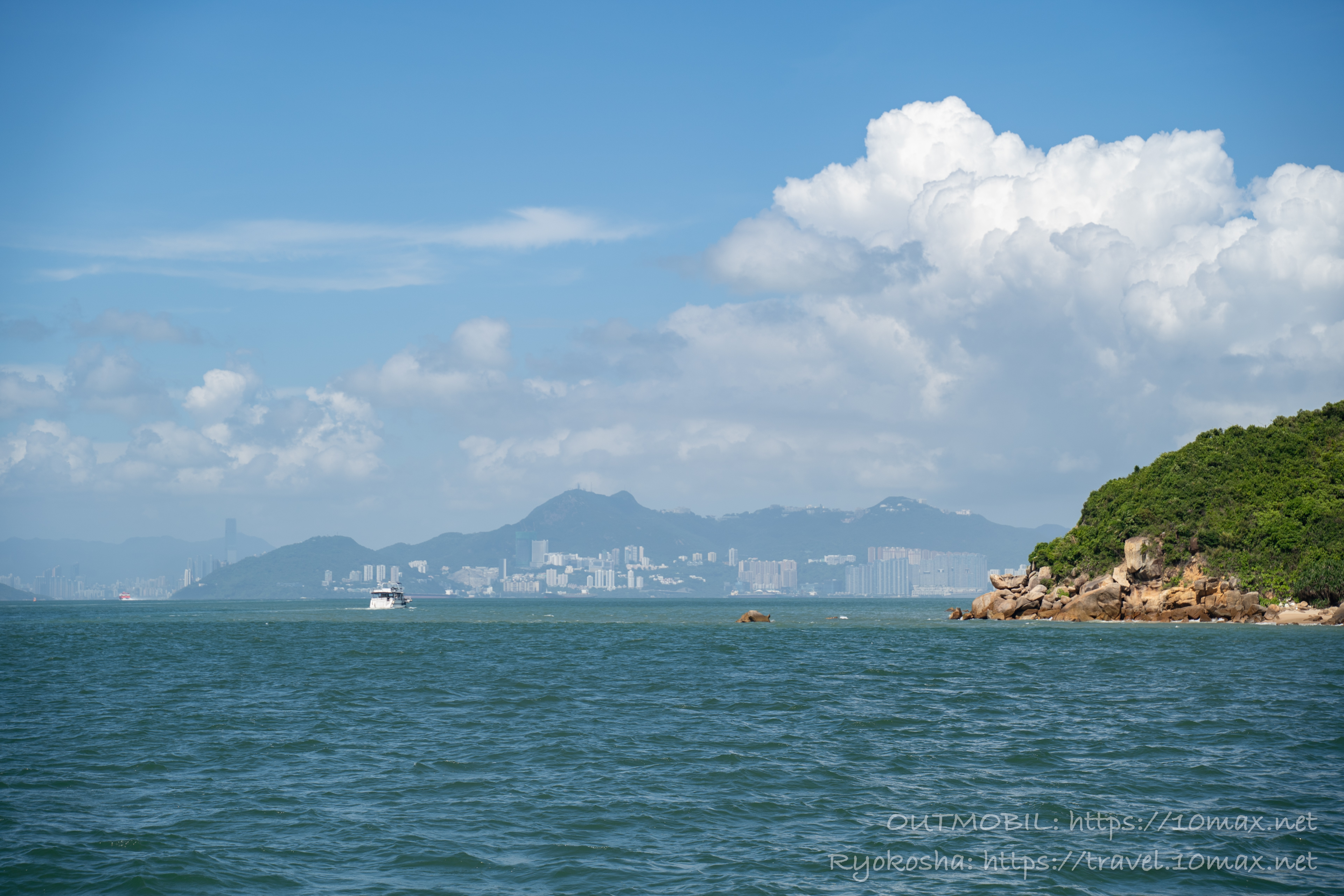 フェリーからの風景, 長州島, 香港