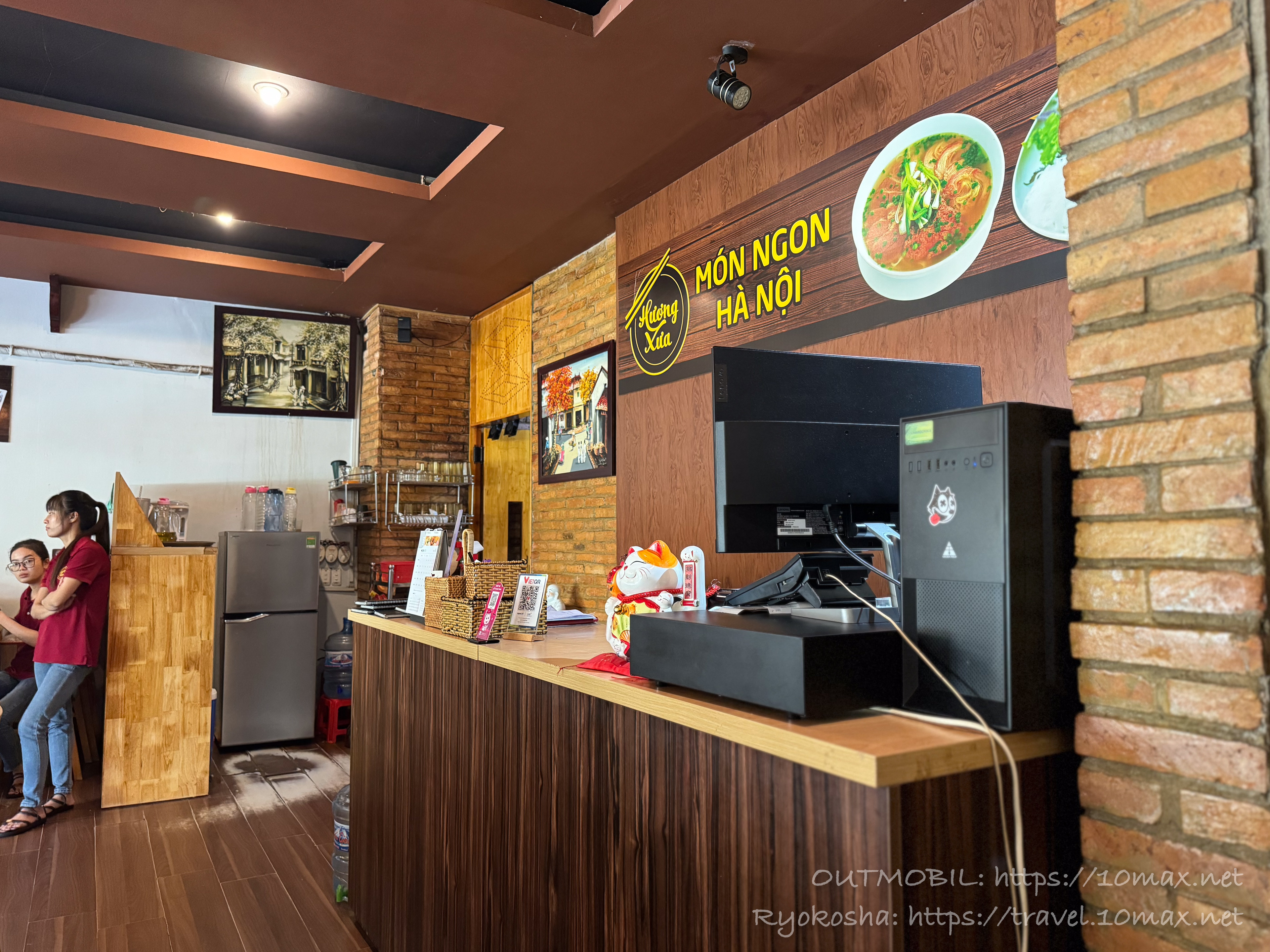 店内, Hương Xưa, ハノイ麺料理レストラン, ホーチミン7区フーミーフン