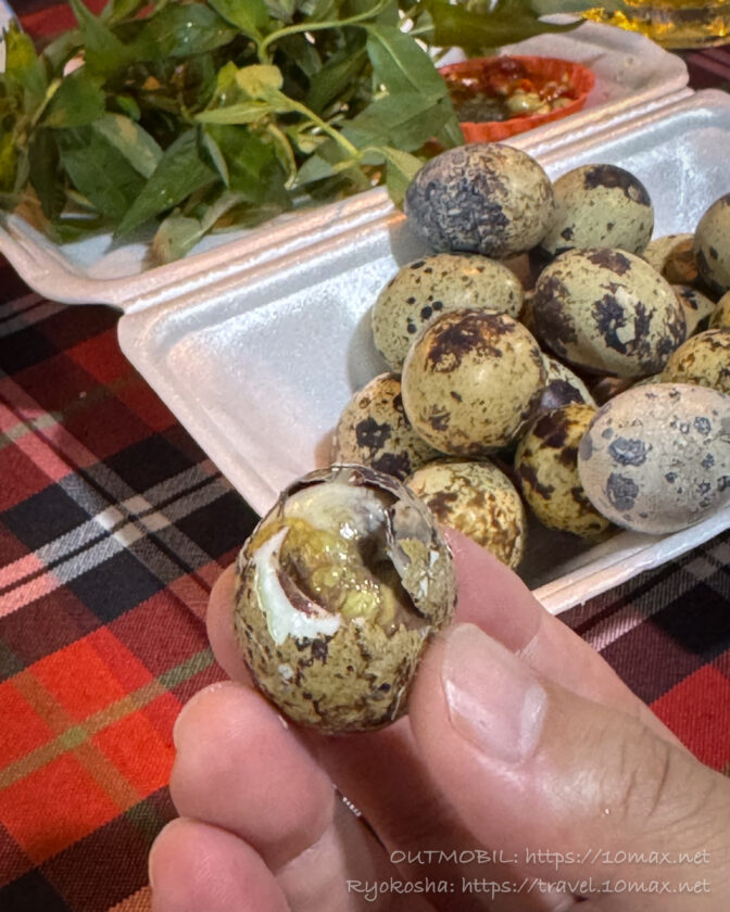 Trứng Cút Lộn, 孵りかけのウズラの卵, バロット, ベトナム