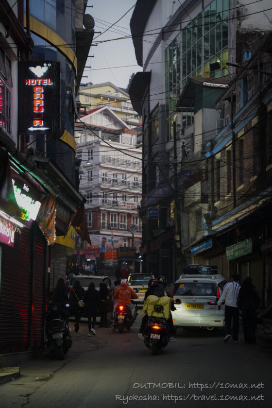 ダージリン, 街並み, 夕暮れ, 風景, インド