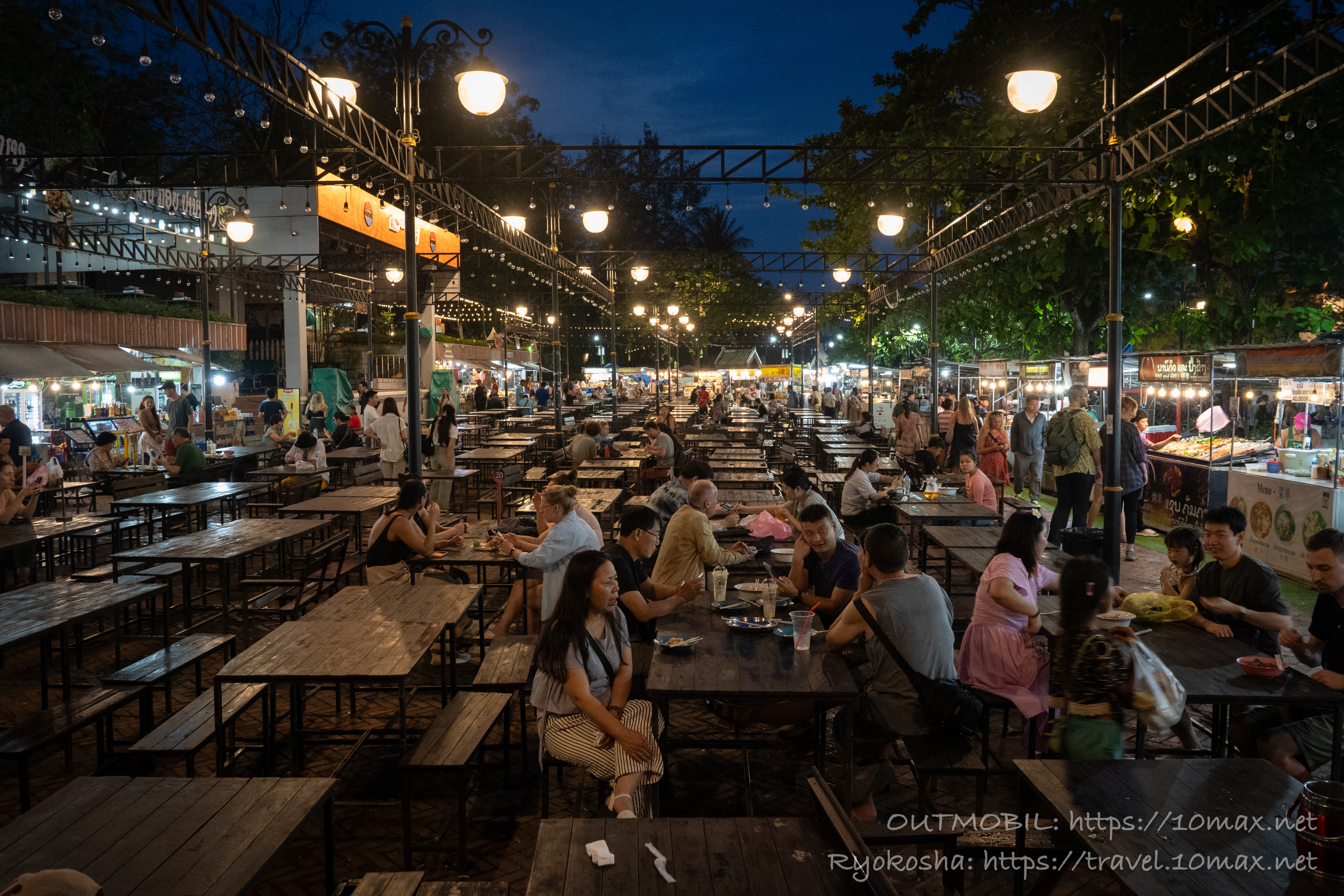 ナイトマーケット, 屋台, 夜市, ルアンパバーン, ラオス